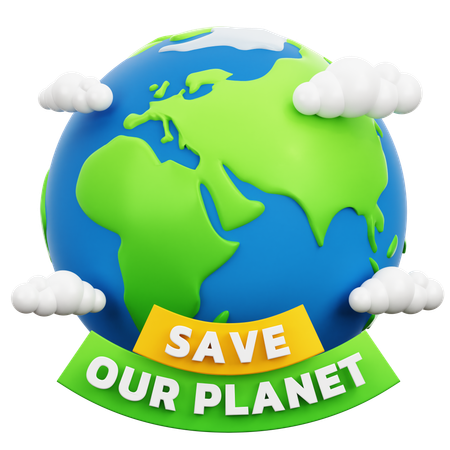 Save Our Planet  3D Icon