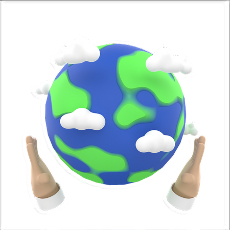 Save Planet  3D Illustration