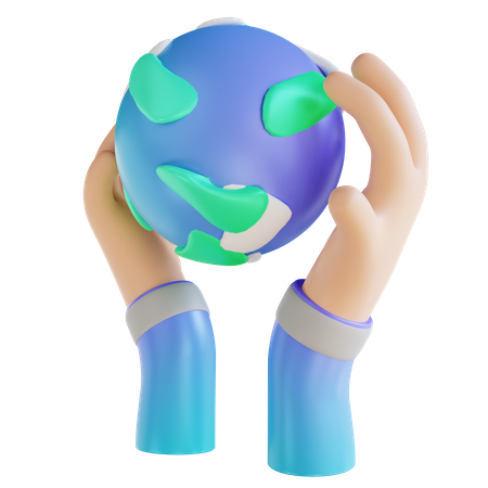 Save Planet  3D Illustration