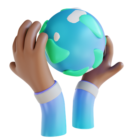Save Planet 3D Illustration