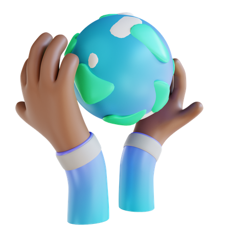 Save Planet 3D Illustration