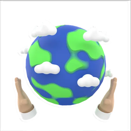Save Planet  3D Illustration