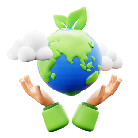 Save Planet Earth  3D Icon