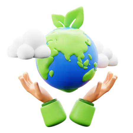 Save Planet Earth  3D Icon