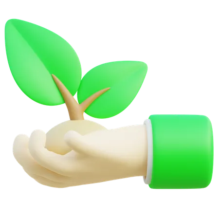 Save Plant  3D Icon