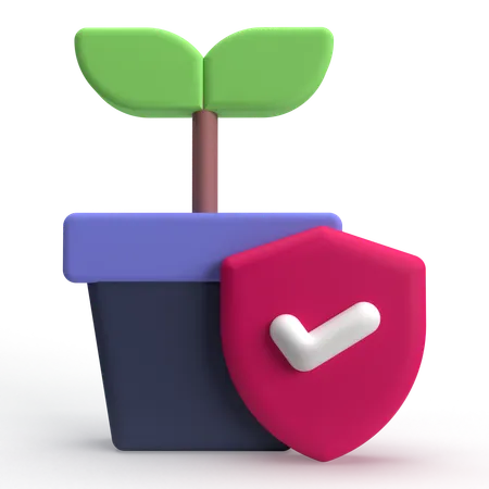 Save Plant  3D Icon