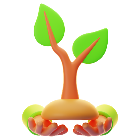 Save Plant  3D Icon