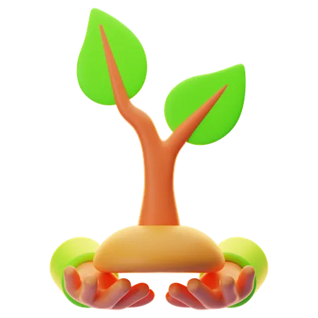 Save Plant  3D Icon