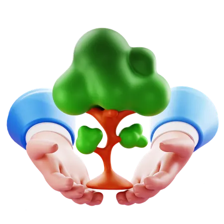 Save Plant  3D Icon