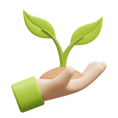 Save Plant  3D Icon