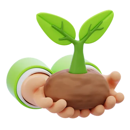 Save Plant  3D Icon