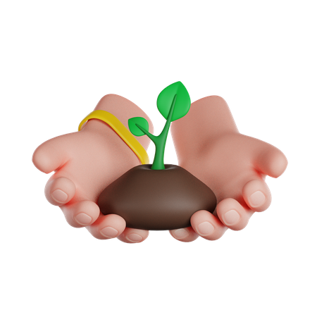 Save Plant  3D Icon