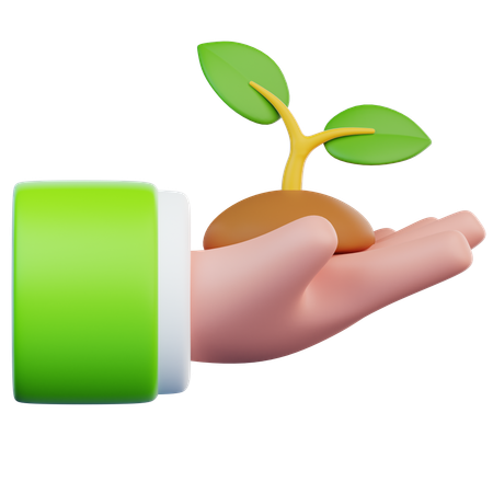 Save Plant  3D Icon