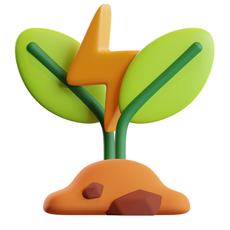 Save Plant  3D Illustration