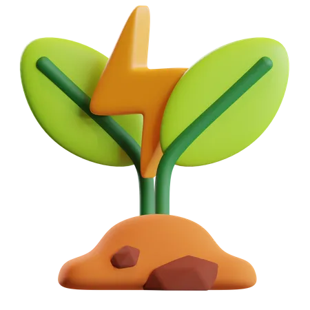 Save Plant  3D Illustration