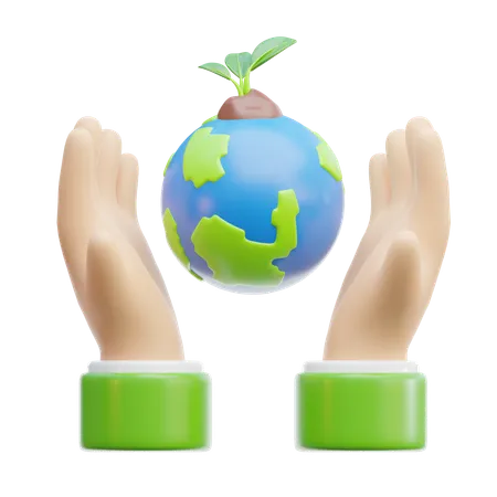 Save The Earth  3D Icon