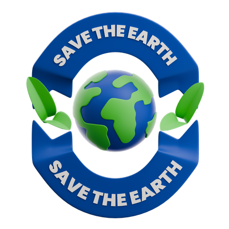 Save The Earth  3D Icon