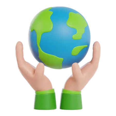 Save The Earth  3D Icon