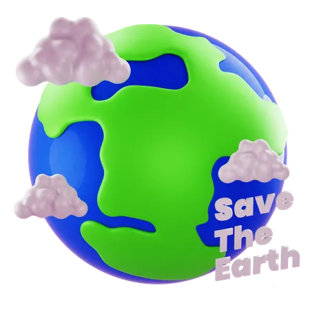 Save The Earth  3D Icon