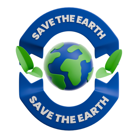 Save The Earth  3D Icon