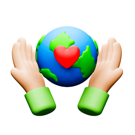 Save The Earth  3D Icon