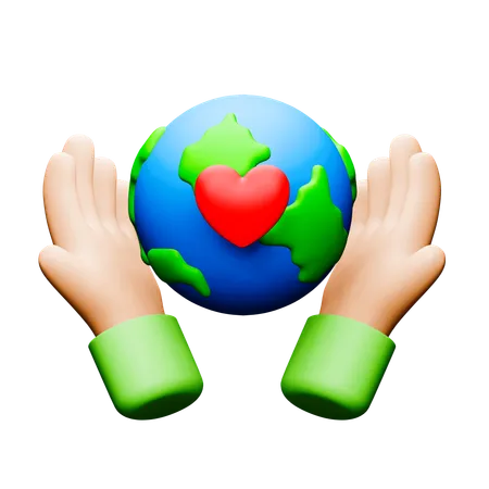 Save The Earth  3D Icon