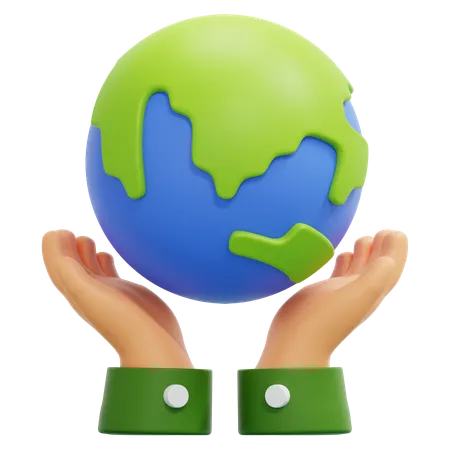 Save The Earth  3D Icon