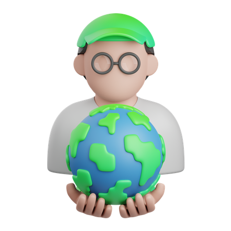 Save The Earth  3D Icon