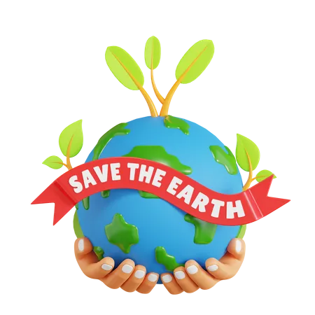 Save The Earth  3D Icon