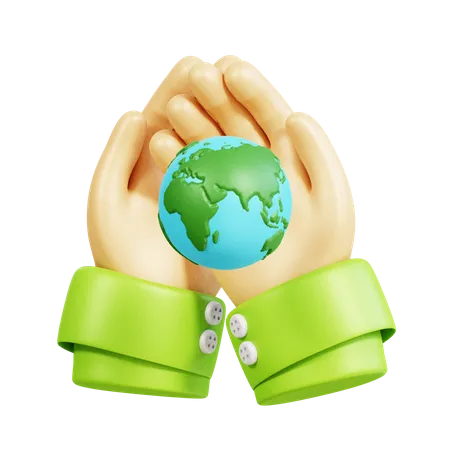 Save The Earth  3D Icon