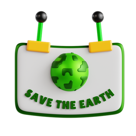 Save The Earth  3D Icon