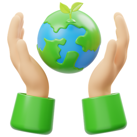 Save The Earth  3D Icon