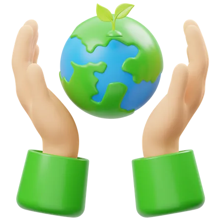 Save The Earth  3D Icon