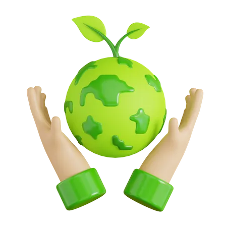 Save The Earth  3D Icon