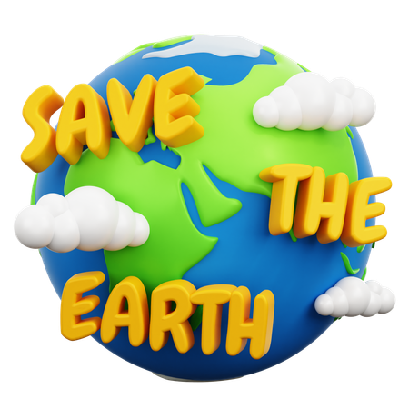 Save The Earth  3D Icon