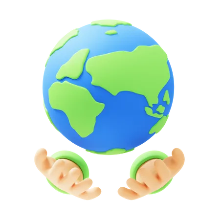 Save The Earth  3D Icon
