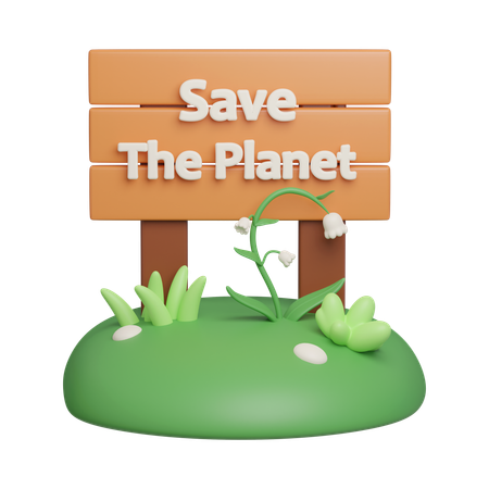 Save The Planet Board  3D Icon