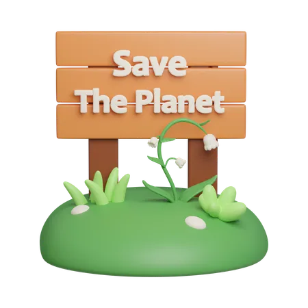 Save The Planet Board  3D Icon