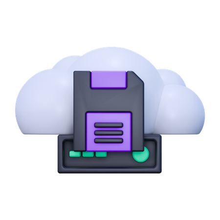 Save To Cloud  3D Icon