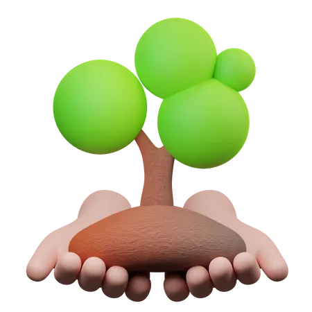 Save Tree  3D Illustration