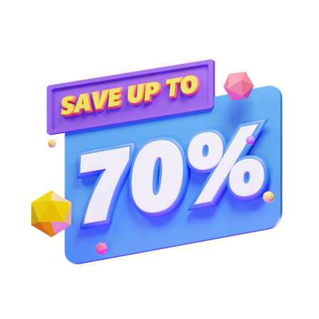 Save Up To  3D Icon