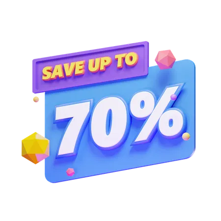 Save Up To  3D Icon