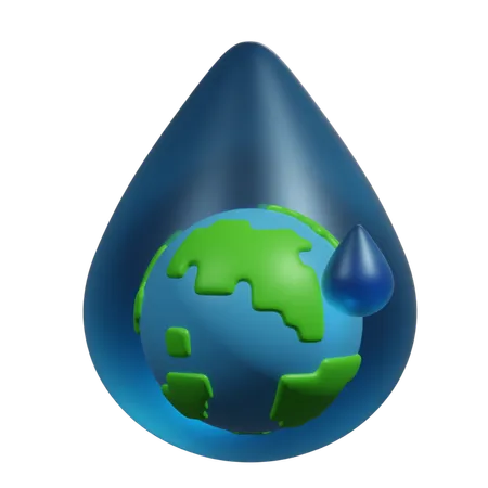 Save Water  3D Icon