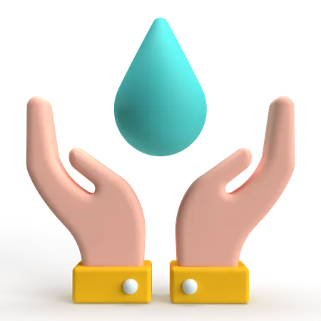 水を節約する  3D Icon