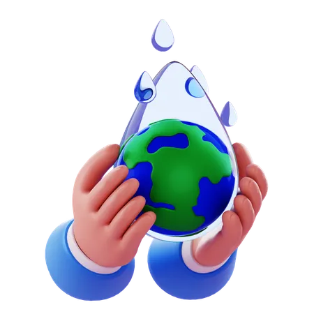 Save Water  3D Icon