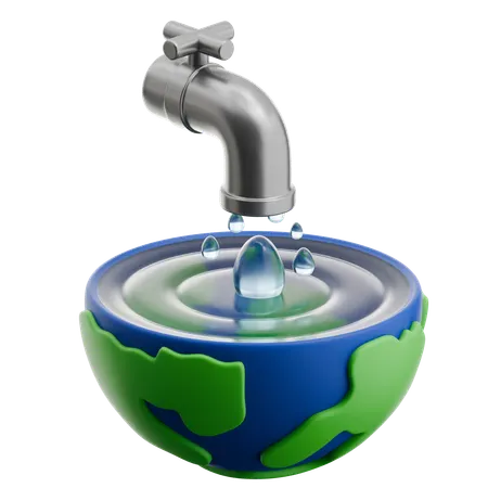 Save Water  3D Icon
