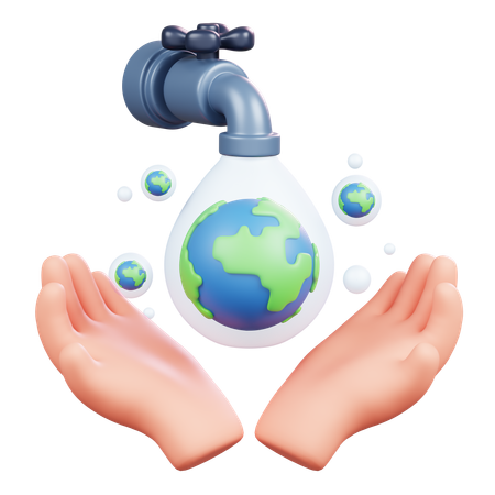 Save Water  3D Icon