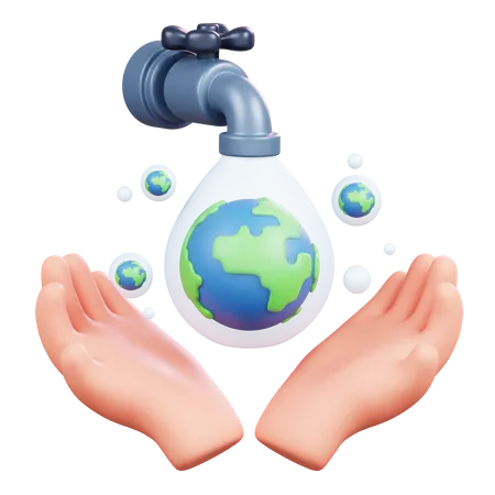 Save Water  3D Icon