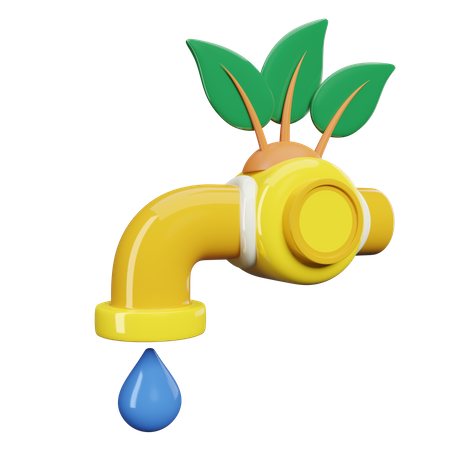 Save Water  3D Illustration