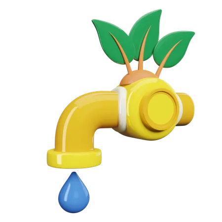 Save Water  3D Illustration